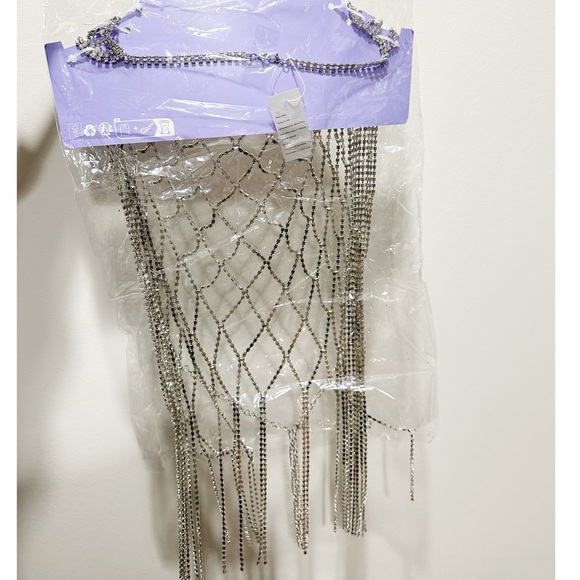 Claire’s Rhinestone Chain Overlay Tank Top - Picture 3 of 4